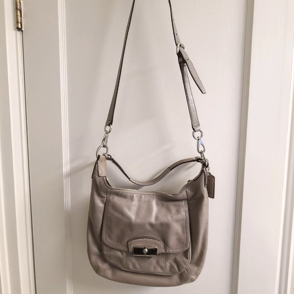 COACH Kristin Italian Nappa leather hobo cross body shoulder bag
